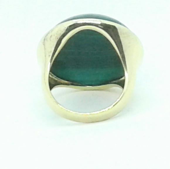 VINTAGE HUGE MALACHITE RING - Picture 4 of 6